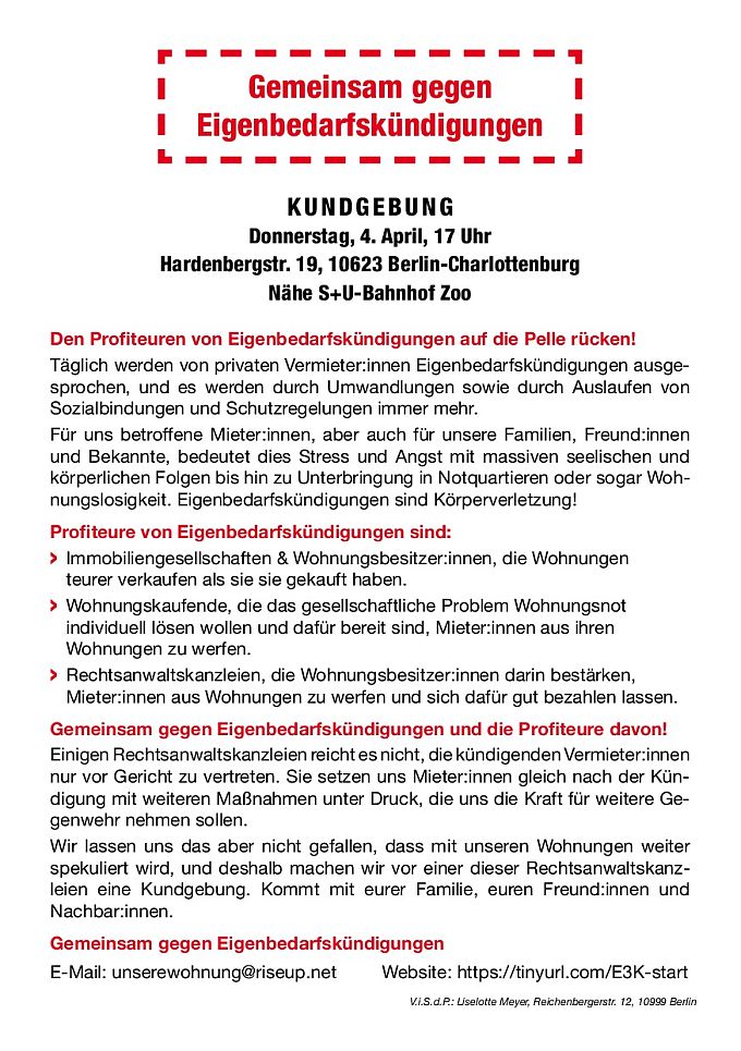 2024 04 04 Gemeinsam gegen Eigenbedarfskündigungen